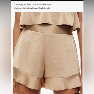 NEW ARITZIA SILK ARCADIA SHORTS 8